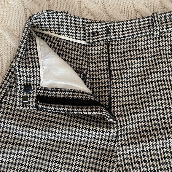 Zara Houndstooth Shorts Black-Tan, Size S - Picture 8 of 11